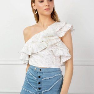 White Lace ASYMMETRICAL TOP